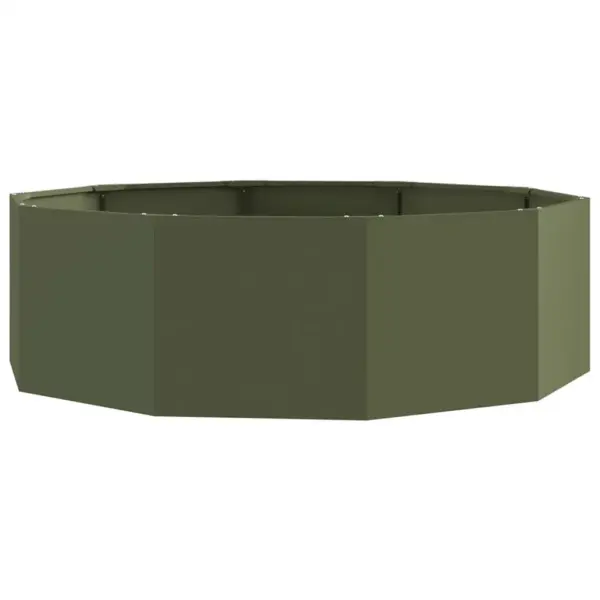 Terasest taimekast, oliiviroheline, 120 x 120 x 35 cm – 2