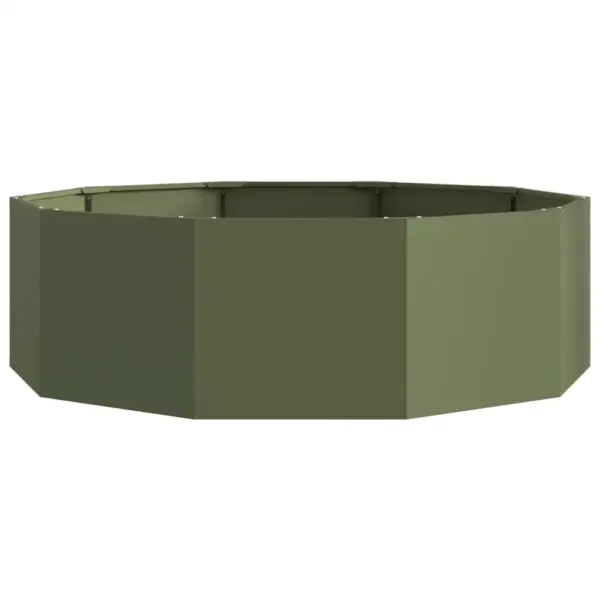 Terasest taimekast, oliiviroheline, 120 x 120 x 35 cm – 5