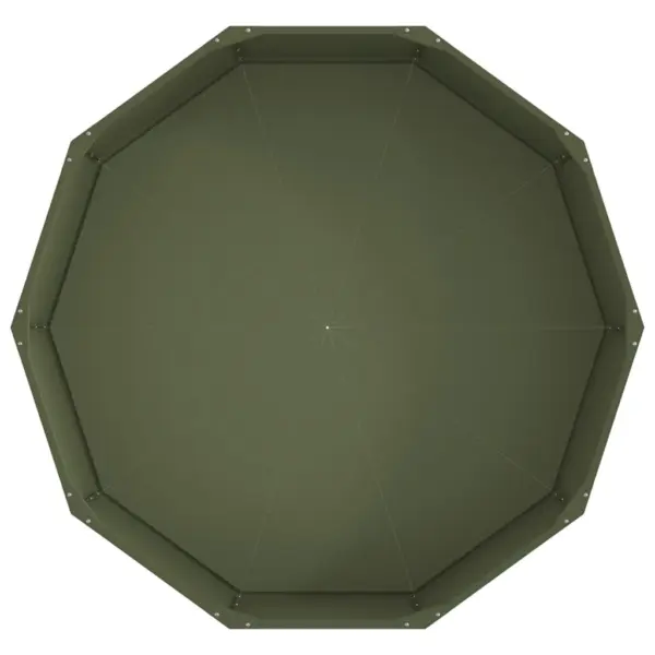 Terasest taimekast, oliiviroheline, 120 x 120 x 35 cm – 6