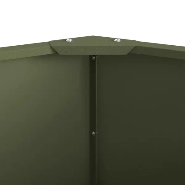 Terasest taimekast, oliiviroheline, 120 x 120 x 35 cm – 7