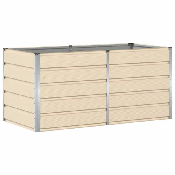 Terasest ja plastikust taimekast, beež, 160 x 80 x 75 cm – 2