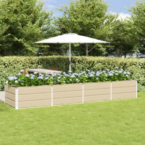 Terasest taimekast, beež, 320 x 80 x 45 cm