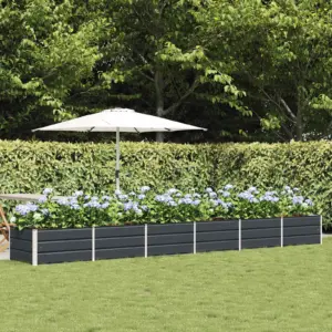 Terasest taimekast aeda, antratsiit, 480 x 80 x 45 cm