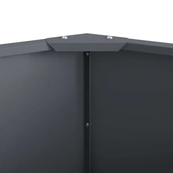 Antratsiitne terasest taimekast, ümmargune kõrgpeenar, 120 x 120 x 35 cm – 7