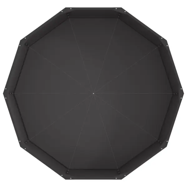 Ümmargune terasest taimekast, must, 120 x 120 x 35 cm – 6