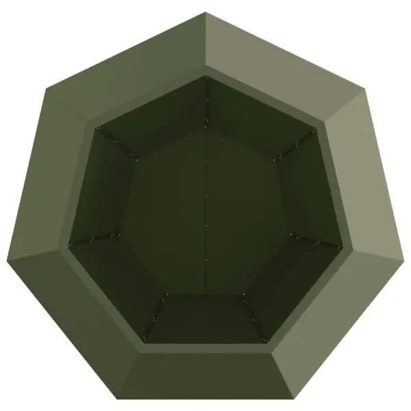 Terasest taimekast, oliivroheline, 100 x 100 x 80 cm - 6