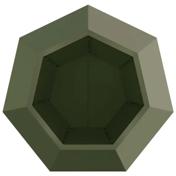 Terasest taimekast, oliivroheline, 75 x 75 x 60 cm - 6