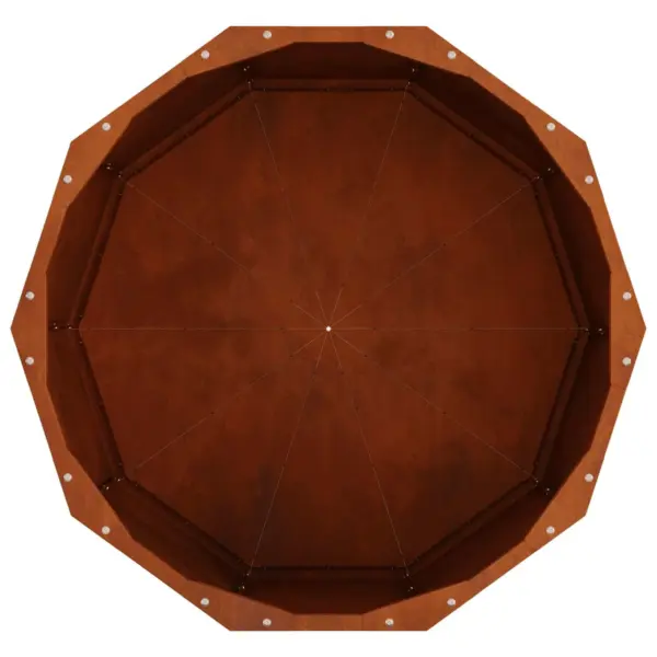 Ümmargune terasest taimekast, rooste toonis, 60 x 60 x 35 cm – 7