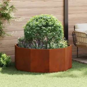 Terasest taimekast roostetoonis, 120 x 120 x 50 cm