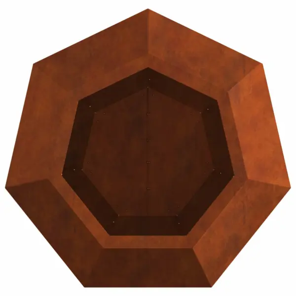 Roostevärvi terasest taimekast, ristkülikukujuline, 50 x 50 x 40 cm – 7