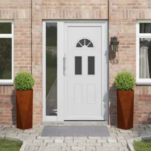 Kõrge terasest taimekast välitingimustesse, roostevärvi, 2 tk, 30 x 30 x 75 cm