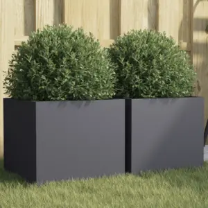 Antratsiithallid terasest taimekastid, 2 tk, 32 x 30 x 29 cm