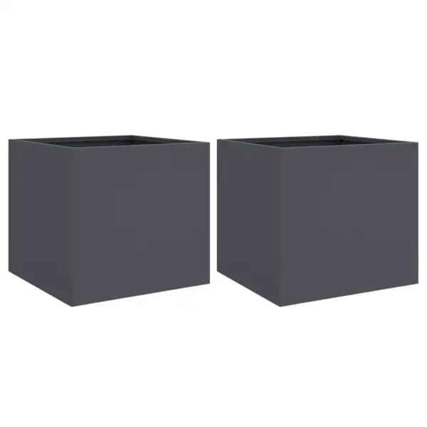 Antratsiithallid terasest taimekastid, 2 tk, 32 x 30 x 29 cm – 2