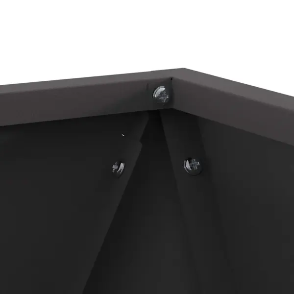 Terasest taimekastid, 2 tk, must, 30 x 30 x 30 cm – 8