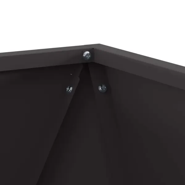 Terasest taimekastid, 2 tk, must, 40 x 40 x 40 cm – 8