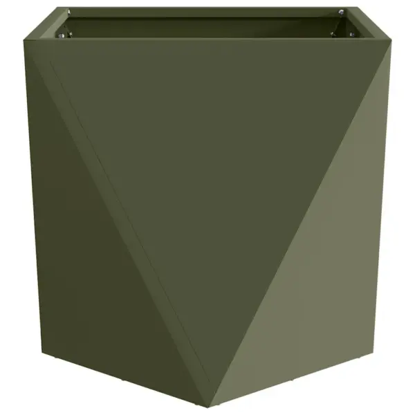 Terasest taimekastid, 2 tk, oliivroheline, 40 x 40 x 40 cm – 6
