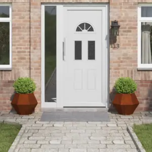 Terasest taimekastid, 2 tk, rooste, 50 x 50 x 40 cm