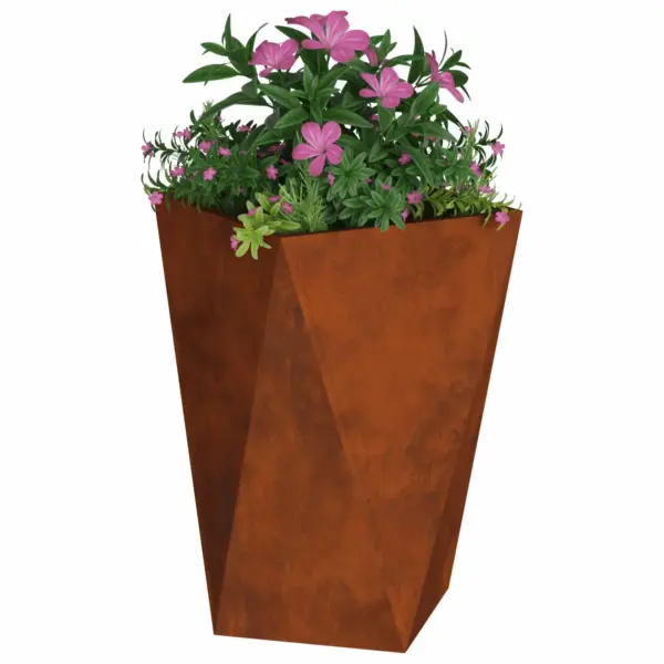 Terasest taimekastid roostevärvi, 2 tk, 50 x 50 x 75 cm – 3