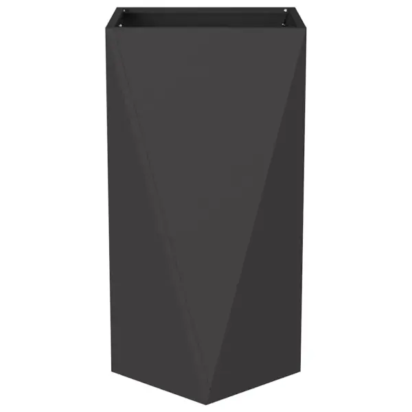 Kõrged terasest taimekastid õuealale, 2 tk, must, 40 x 40 x 75 cm – 6