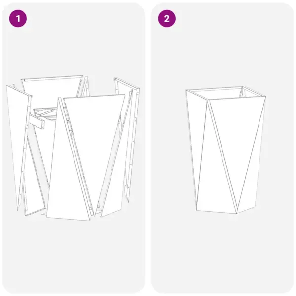 Kõrged terasest taimekastid õuealale, 2 tk, must, 40 x 40 x 75 cm – 9