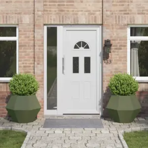 Terasest taimepotid välitingimustesse, 2 tk, oliivrohelised, 75 x 75 x 60 cm