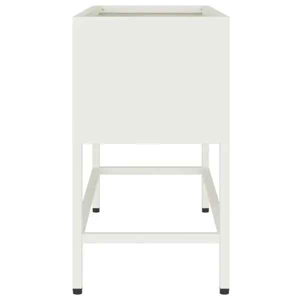 Terasest tõstetud aiataimelava, valge, 60 x 26 x 45 cm – 6