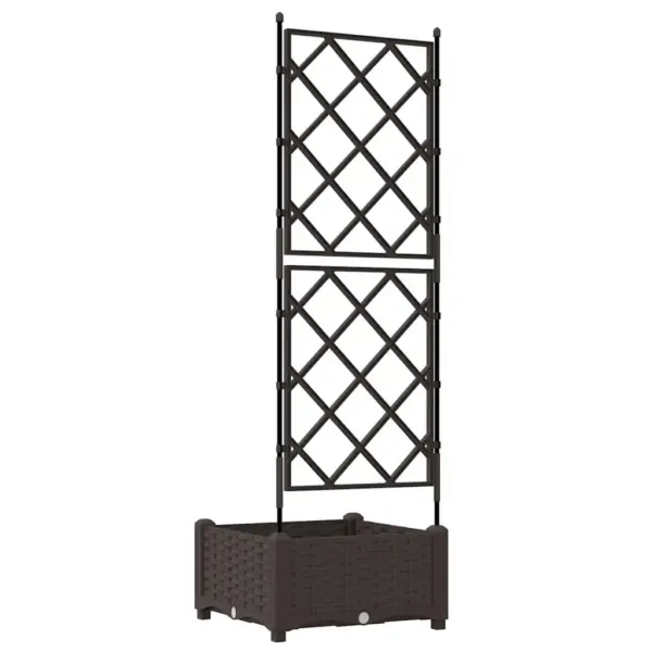 Pruun terasest trellisega aia istutuspott, 40 x 40 x 125,5 cm – 7