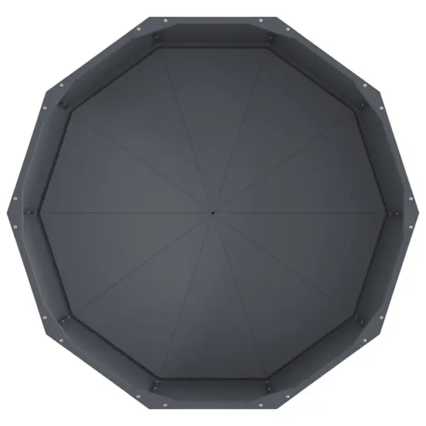 Ümmargune terasest taimekast, antratsiit, 90 x 90 x 35 cm – 6