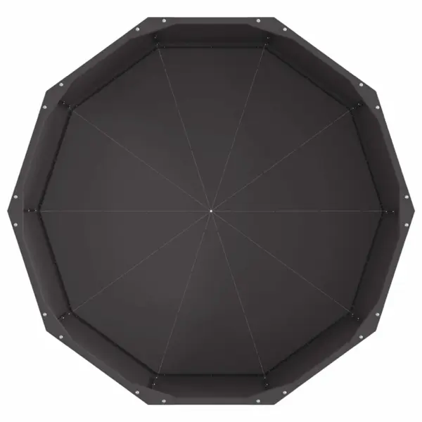 Ümmargune terasest taimekast, must, 90 x 90 x 35 cm – 6