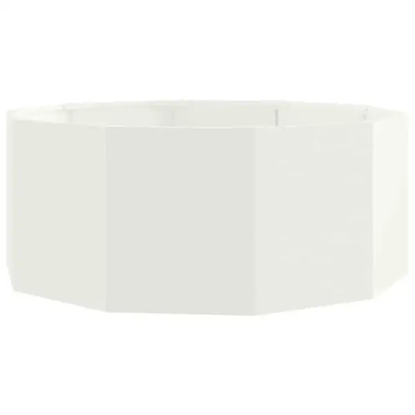 Ümmargune terasest taimekast õuealale, valge, 90 x 90 x 35 cm – 2