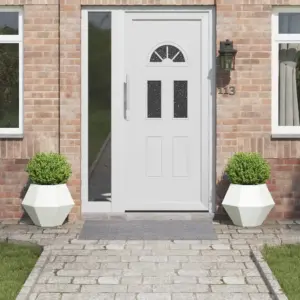 Valged terasest ristkülikukujulised taimekastid, 2 tk, 50 x 50 x 40 cm