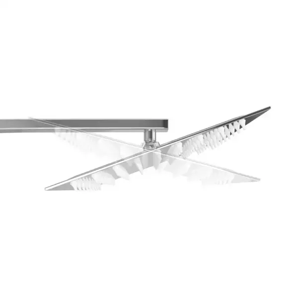 Termostaatiline kahe otsakuga dušikomplekt vihmadušiga, roostevaba teras, hõbedane, 120 cm – 9