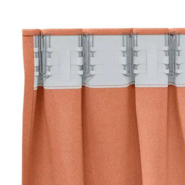 Pimendavad kardinad rõngastega, 2 tk, terrakota polüester, 245 x 140 cm - 5