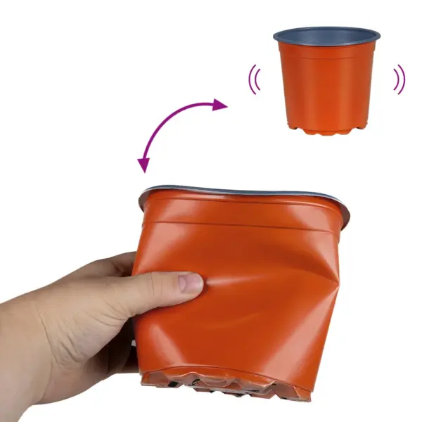 Plastikust lillepotid äravooluavadega, terrakota, Ø 15 x 13 cm, 50 tk komplekt – 9