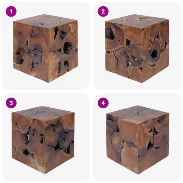 Tiigipuidust taburetid, 2 tk, pruun, 40 x 40 x 45 cm – 6