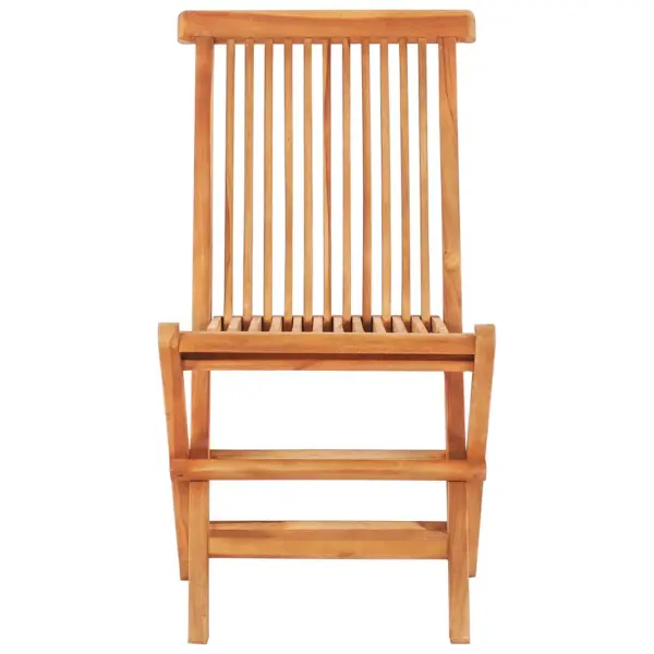 3-osaline kokkupandav tiigipuust aiamööbli komplekt hallide ruuduliste patjadega – 5