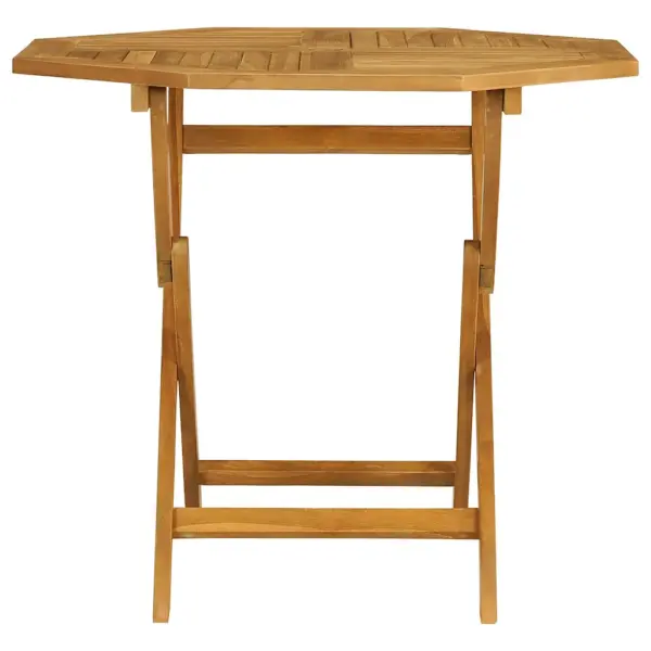 5-osaline tiigipuust aiamööbli komplekt kokkupandavate toolidega, laud 85 x 85 cm – 4