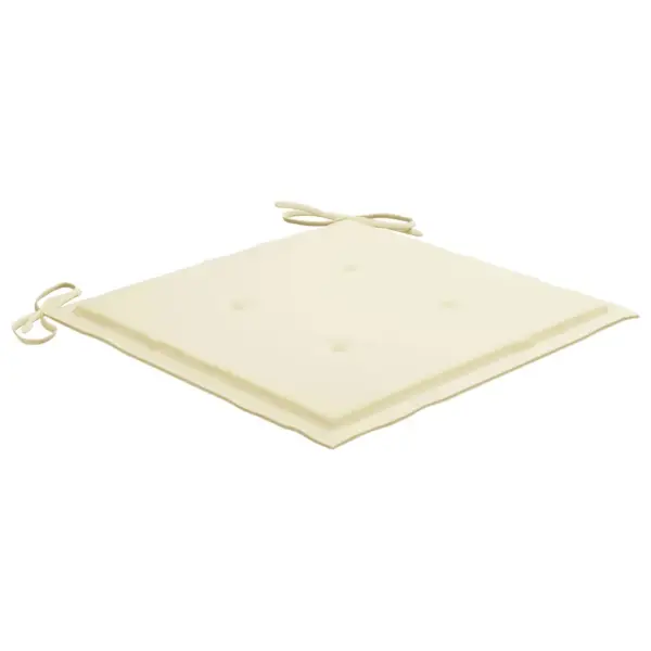 Tiigipuust aiatoolid kreemjate patjadega, 8 tk, 58 x 60 x 90 cm – 6