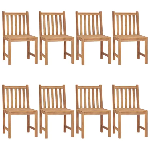 Tiigipuust aiatoolid erkroheliste patjadega, 8 tk, 50 x 53 x 90 cm – 2