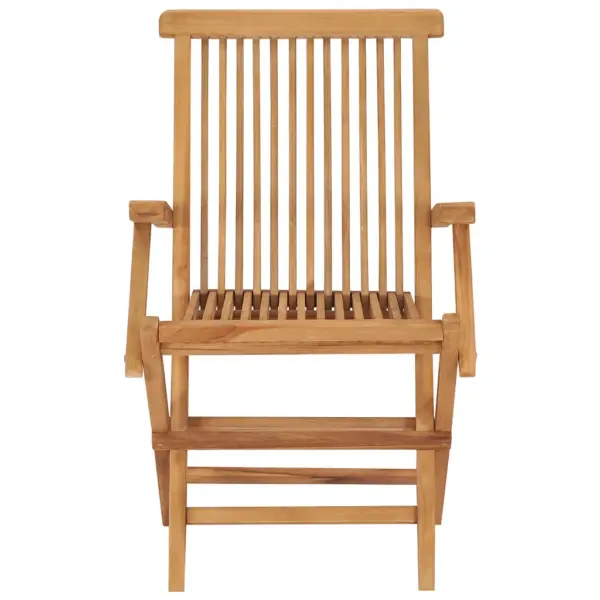 Kokkupandavad tiigipuust aiatoolid käetugedega, siniste istmepatjadega, 4 tk, 55 x 60 x 89 cm – 10