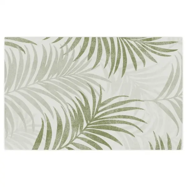 Madala karvaga toa- ja õuevaip lehemustriga, roheline, 190 x 300 cm – 2