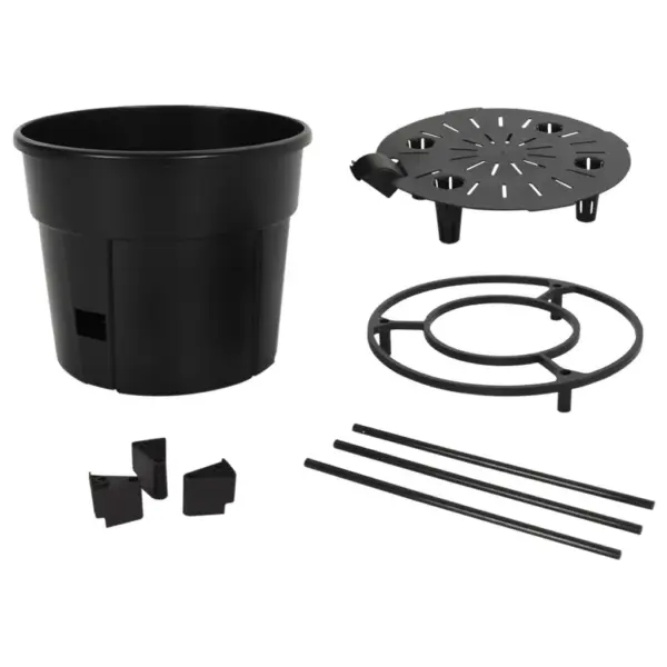 Tomatitaime kasvupott tugitorniga, antratsiithall, Ø 29,5 x 115 cm, polüpropüleen – 5