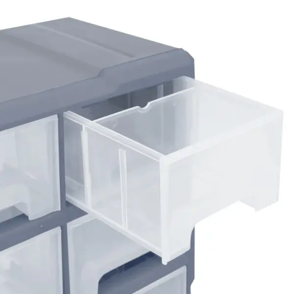 Tööriistade organiseerija 16 läbipaistva sahtliga, hall, 52 x 16 x 37 cm – 8