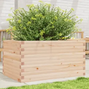 Töötlemata männipuidust aia taimekast, pruun, 90 x 60 x 46 cm