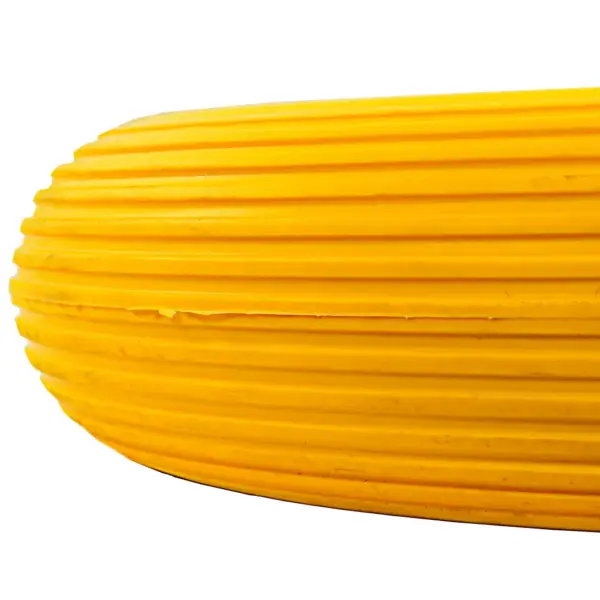 Torkekindel aiakäru ratas teljega, kollane/punane PU, 4.00–8, 390 x 90 mm, 160 kg – 3