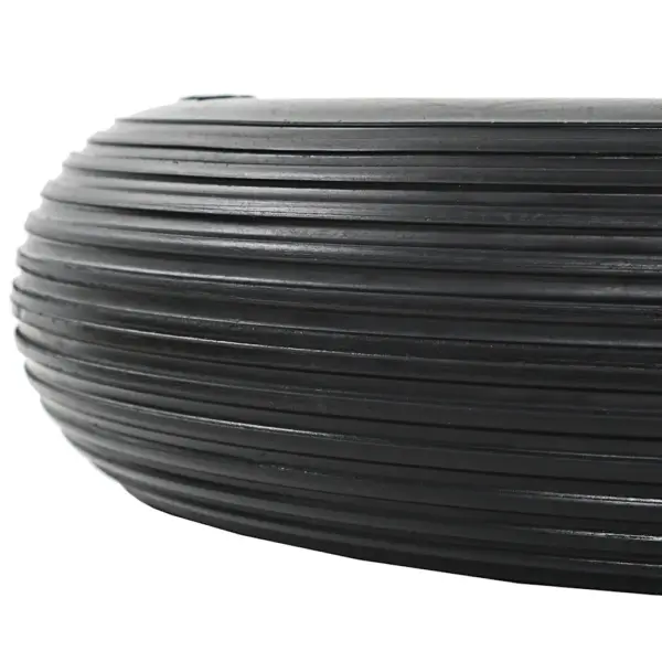 Torkekindlad aiakärurattad telgedega, 2 tk, 4.00–8, 390 x 90 mm, must PU rehv ja hõbedane metallvelg – 4