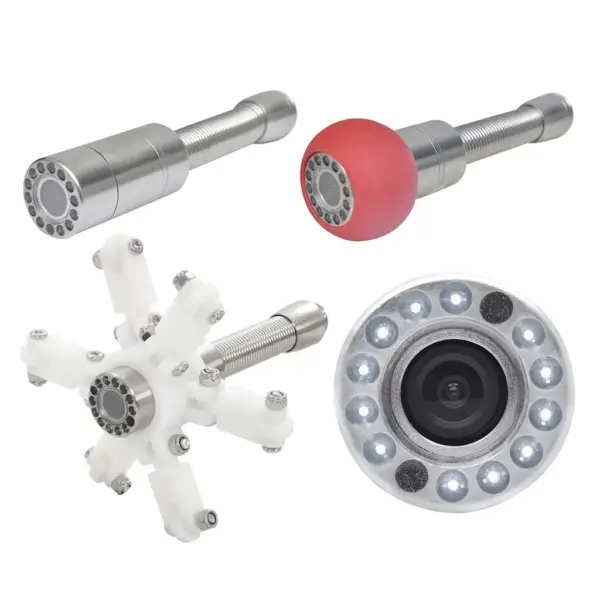 Kanalisatsioonitorude kontrollkaamera 30 m klaaskiudkaabliga, DVR-kontrollkarbi ja 7″ värvimonitoriga – 9