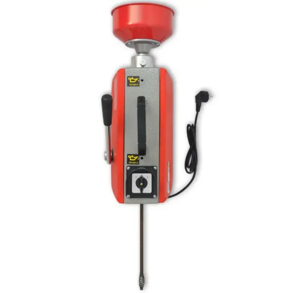 Torupuhastusmasin komplekt 250 W, punane-must, spiraalid 15 m x 16 mm ja 4,5 m x 9,5 mm – 5