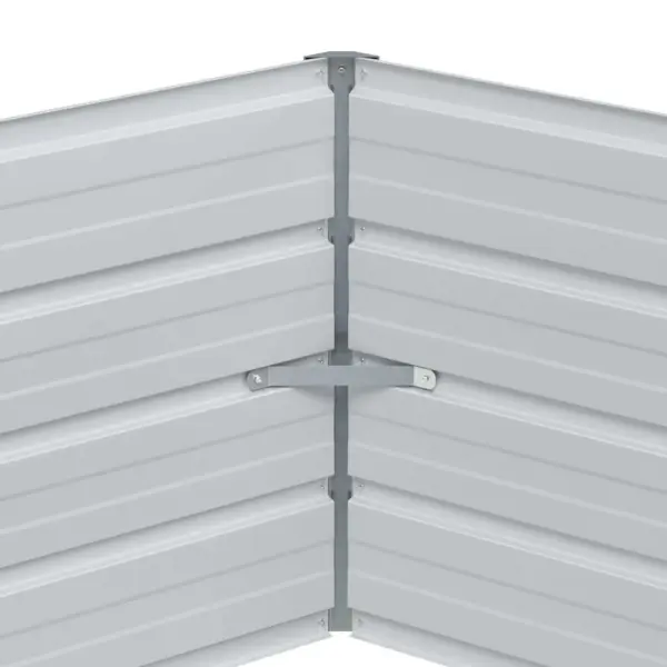 Kuusnurkne tõstetud aiapeenar puidu välimusega tsingitud terasest, 129 x 129 x 45 cm – 10