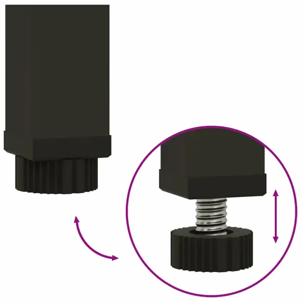 Tõstetud istutuskast aiataimedele, hõbedane tsingitud teras, 100 x 26 x 82 cm – 9